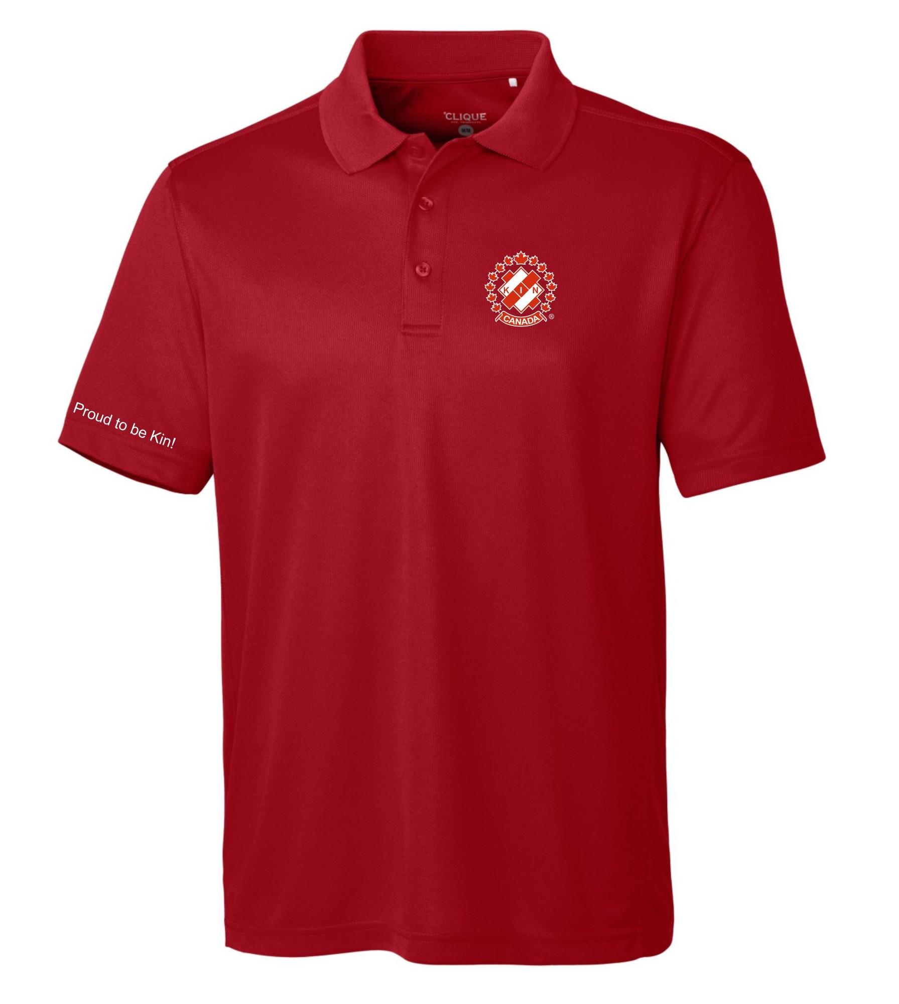 KIN Canada Golf Shirt Fitted Dark Red 2XL